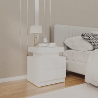 Bedside Cabinet White 45x35x52 cm Chipboard