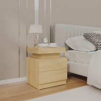 Bedside Cabinet Sonoma Oak 45x35x52 cm Chipboard