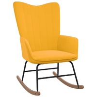 Rocking Chair Mustard Yellow Velvet
