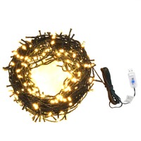 Light String with 400 LEDs 40 m 8 Light Effects IP44 Warm White