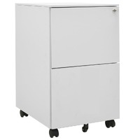 Mobile File Cabinet Light Grey 39x45x67 cm Steel