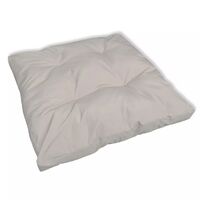 Upholstered Seat Cushion 80 x 80 x 10 cm Sand White