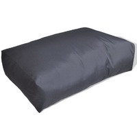 Upholstered Back Cushion 60 x 40 x 20 cm Grey