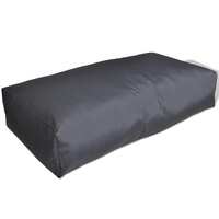 Upholstered Back Cushion 80 x 40 x 20 cm Grey