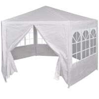 Marquee with 6 Side Walls White 2x2 m