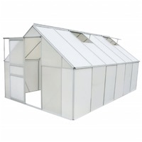 Greenhouse Polycarbonate and Aluminium 371x250x195 cm