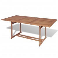 Garden Table 180x90x75 cm Solid Teak Wood