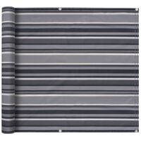 Balcony Screen Oxford Fabric 90x400 cm Stripe Grey