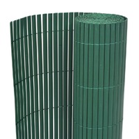 Double-Sided Garden Fence PVC 90x500 cm Green