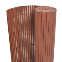 Double-Sided Garden Fence PVC 90x500 cm Brown