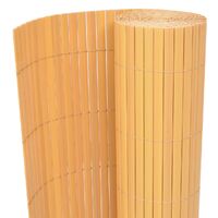 Double-Sided Garden Fence PVC 150x500 cm Yellow