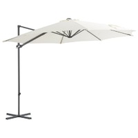 Cantilever Umbrella with Steel Pole Sand 300 cm