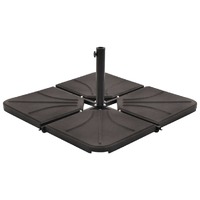 Umbrella Weight Plate Black Concrete Square 18 kg