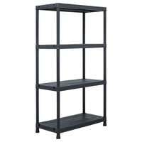 Storage Shelf Rack Black 100 kg 60x30x138 cm Plastic