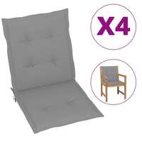 idaXL Garden Chair Cushions 4 pcs Grey 100x50x4 cm