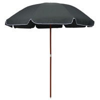 Parasol with Steel Pole 240 cm Anthracite