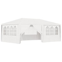 Professional Party Tent with Side Walls 4x6 m White 90 g/m²