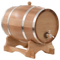 Wine Barrel with Tap Solid Oak Wood 12 L
