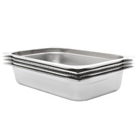 Gastronorm Containers 4 pcs GN 1/1 100 mm Stainless Steel