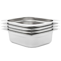 Gastronorm Containers 4 pcs GN 1/2 100 mm Stainless Steel