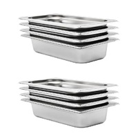 Gastronorm Containers 8 pcs GN 1/3 65 mm Stainless Steel