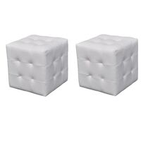 2 x Cubed stool white