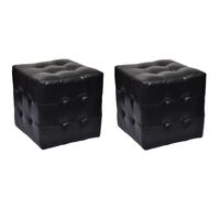 2 x Cubed stool black