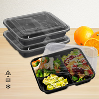 10pcs Microwave Safe Plastic Meal Prep Container Lunch Box