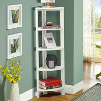 5-tier Corner Bookshelf Storage Cabinet