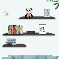 3pcs Wall Floating Shelf Set Bookshelf Shop Display Walnut