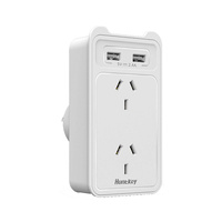 2 Outlet Surge Protected Powerboard With Dual Usb Charging Ports