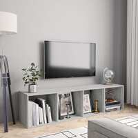 Book Cabinet/TV Cabinet Concrete Grey 143x30x36 cm