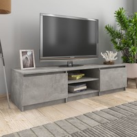 TV Cabinet Concrete Grey 140x40x35.5 cm Chipboard