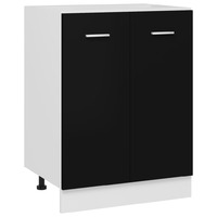Bottom Cabinet Black 60x46x81.5 cm Chipboard