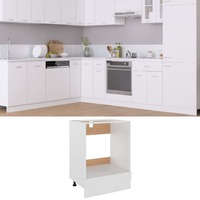 Oven Cabinet White 60x46x81.5 cm Chipboard