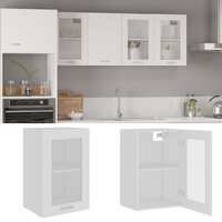 Hanging Glass Cabinet White 40x31x60 cm Chipboard