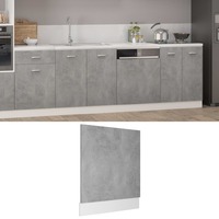 Dishwasher Panel Concrete Grey 59.5x3x67 cm Chipboard