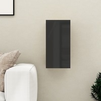 TV Cabinet High Gloss Black 30.5x30x60 cm Chipboard