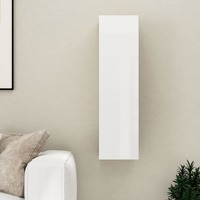 TV Cabinet High Gloss White 30.5x30x110 cm Chipboard