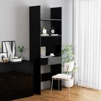 Book Cabinet High Gloss Black 60x35x180 cm Chipboard