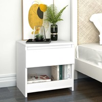 Bedside Cabinet White 40x30x39 cm Chipboard
