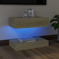 TV Cabinet with LED Lights Sonoma Oak 60x35 cm