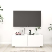 TV Cabinet White 100x35x40 cm Chipboard