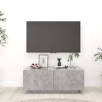 TV Cabinet Concrete Grey 100x35x40 cm Chipboard