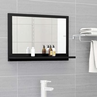 Bathroom Mirror Black 60cm Chipboard