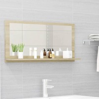 Bathroom Mirror Sonoma Oak 80x10.5x37cm Chipboard
