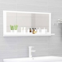 Bathroom Mirror White 90cm Chipboard