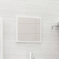 Bathroom Mirror High Gloss White 40x1.5x37 cm Chipboard