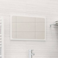 Bathroom Mirror High Gloss White 60x1.5x37 cm Chipboard
