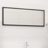Bathroom Mirror Grey 90x1.5x37 cm Chipboard